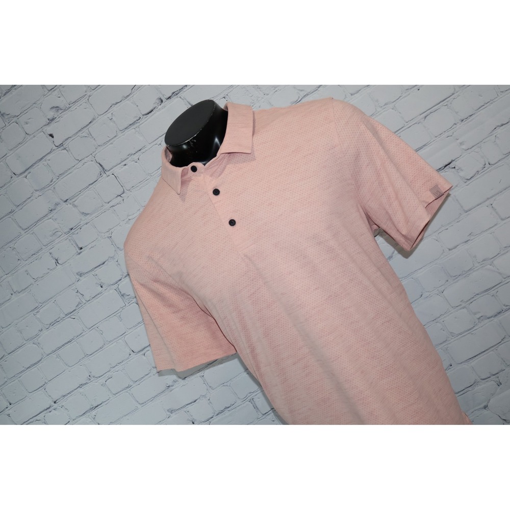 VRST Polo Shirt Mens XL Pink Short Sleeve Polyester Performance Golf